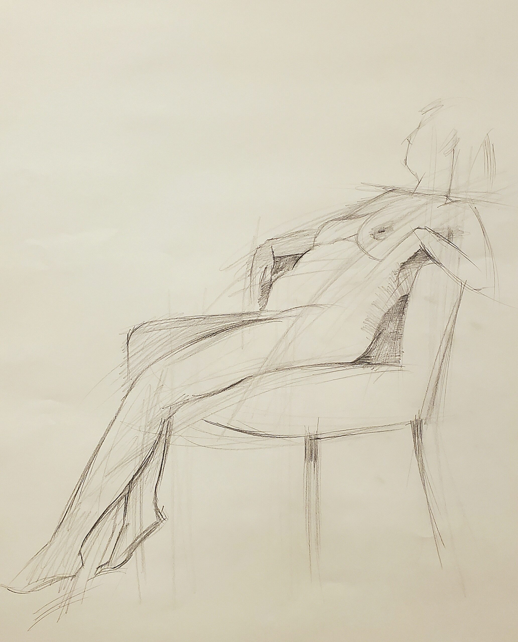 Nude Study in Chair