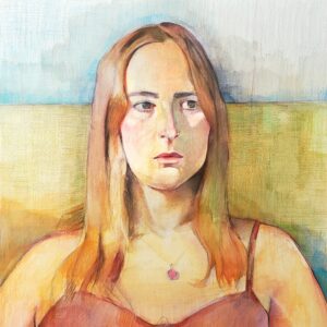 Woman with locket