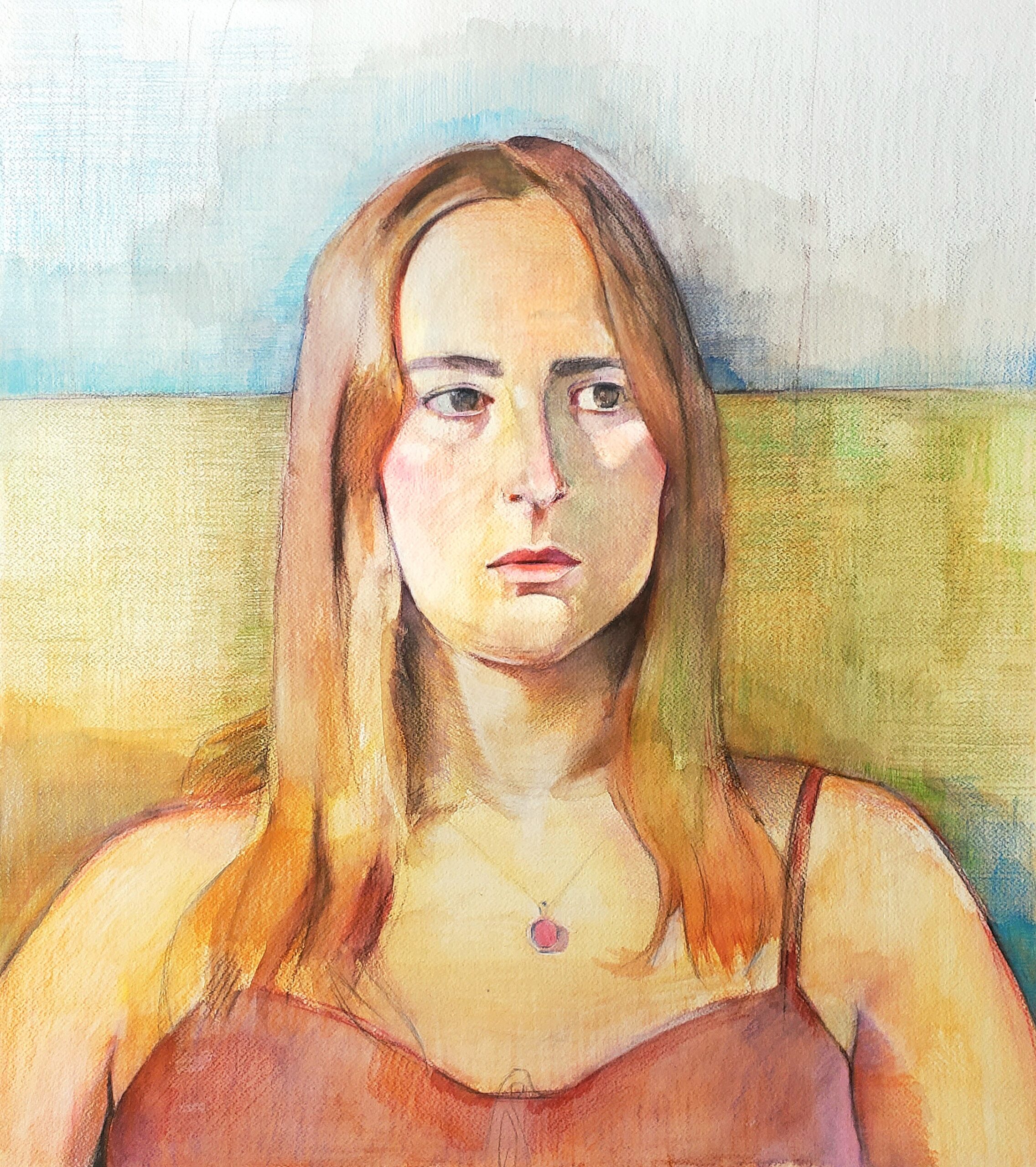 Woman with locket